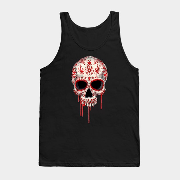 Blood Sugar Skull Fine Tank Top by LVBart